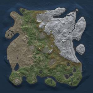 Thumbnail Rust Map: Procedural Map, Size: 3750, Seed: 2048277778, 19 Monuments