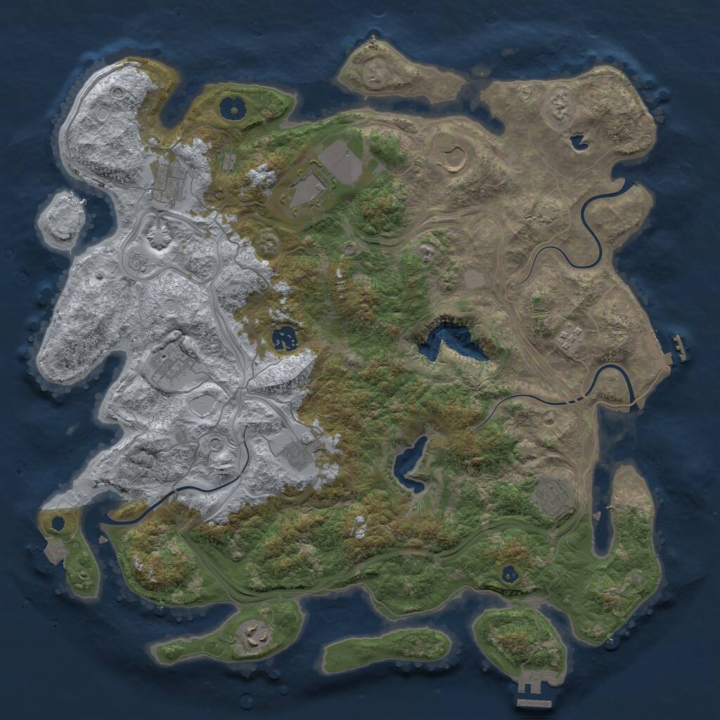 Rust Map: Procedural Map, Size: 4250, Seed: 8944354, 15 Monuments