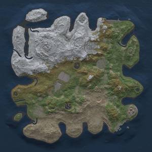 Thumbnail Rust Map: Procedural Map, Size: 3500, Seed: 1906728174, 16 Monuments