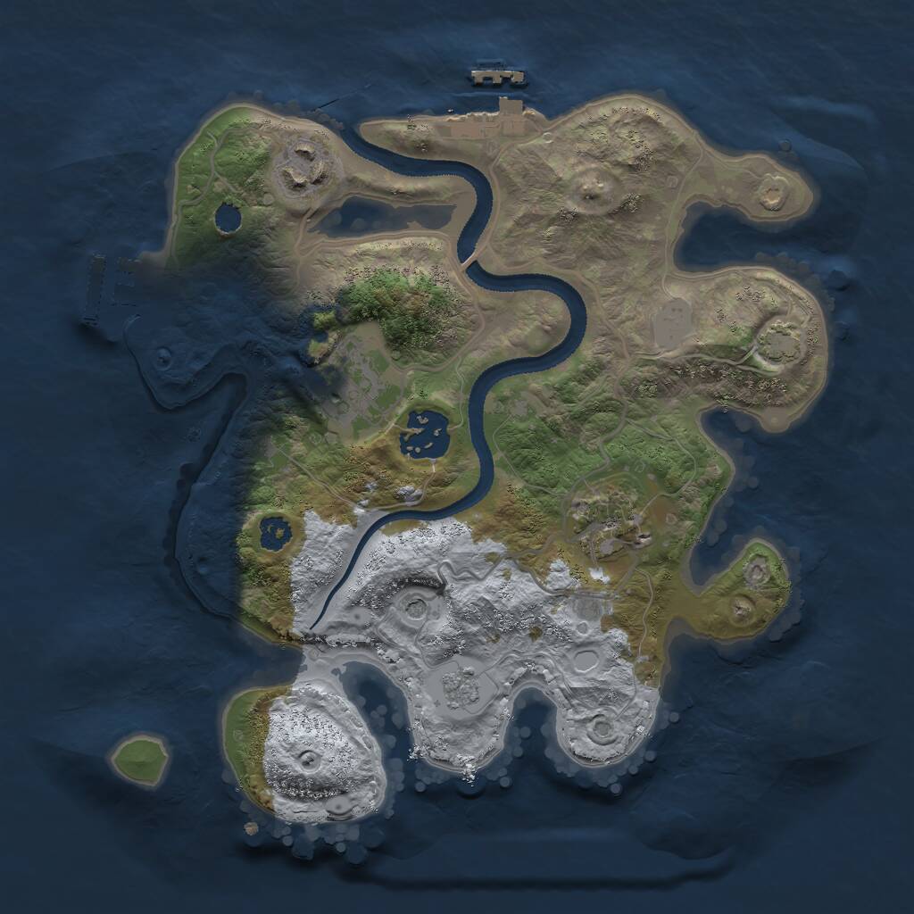 Rust Map: Procedural Map, Size: 2700, Seed: 769, 10 Monuments