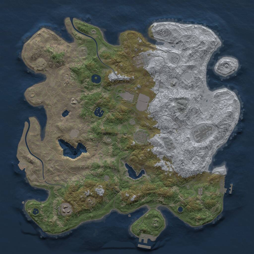 Rust Map: Procedural Map, Size: 4000, Seed: 20221215, 14 Monuments