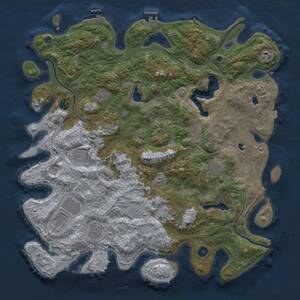 Thumbnail Rust Map: Procedural Map, Size: 4500, Seed: 394731, 15 Monuments