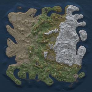 Thumbnail Rust Map: Procedural Map, Size: 4500, Seed: 68147, 18 Monuments