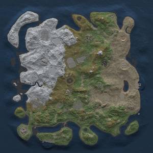 Thumbnail Rust Map: Procedural Map, Size: 3800, Seed: 136245357, 19 Monuments