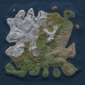 Thumbnail Rust Map: Procedural Map, Size: 3500, Seed: 717602289, 17 Monuments