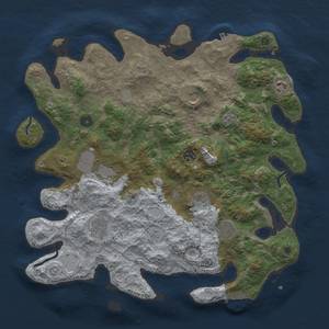Thumbnail Rust Map: Procedural Map, Size: 4000, Seed: 990216, 17 Monuments