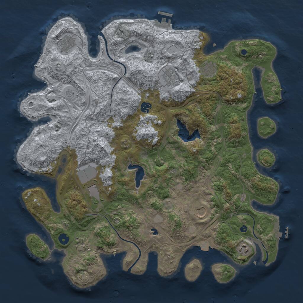 Rust Map: Procedural Map, Size: 4250, Seed: 998020, 15 Monuments