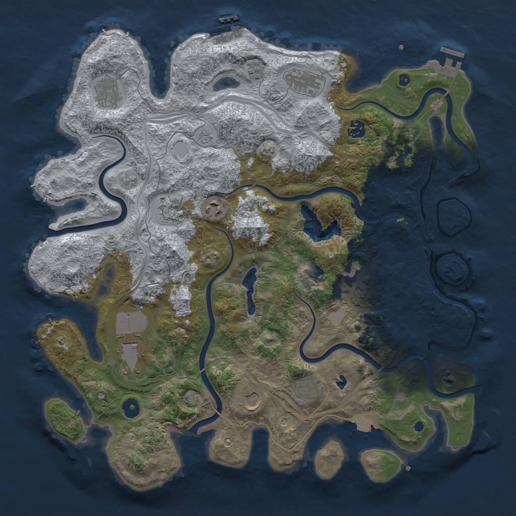 Rust Map: Procedural Map, Size: 4250, Seed: 998020, 16 Monuments