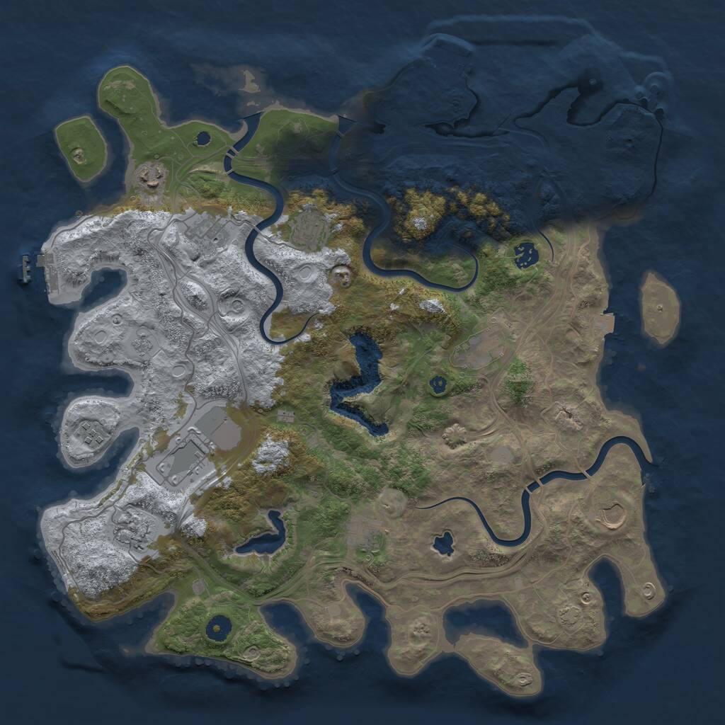Rust Map: Procedural Map, Size: 4250, Seed: 85646, 16 Monuments