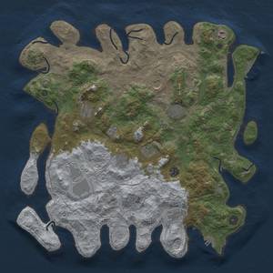 Thumbnail Rust Map: Procedural Map, Size: 4300, Seed: 422134806, 19 Monuments