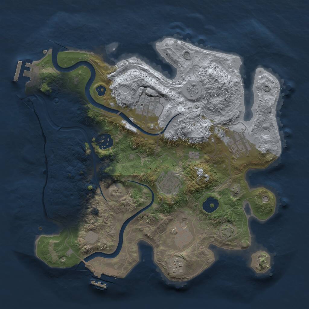Rust Map: Procedural Map, Size: 3000, Seed: 1746762492, 11 Monuments