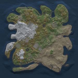 Thumbnail Rust Map: Procedural Map, Size: 3750, Seed: 36534148, 19 Monuments