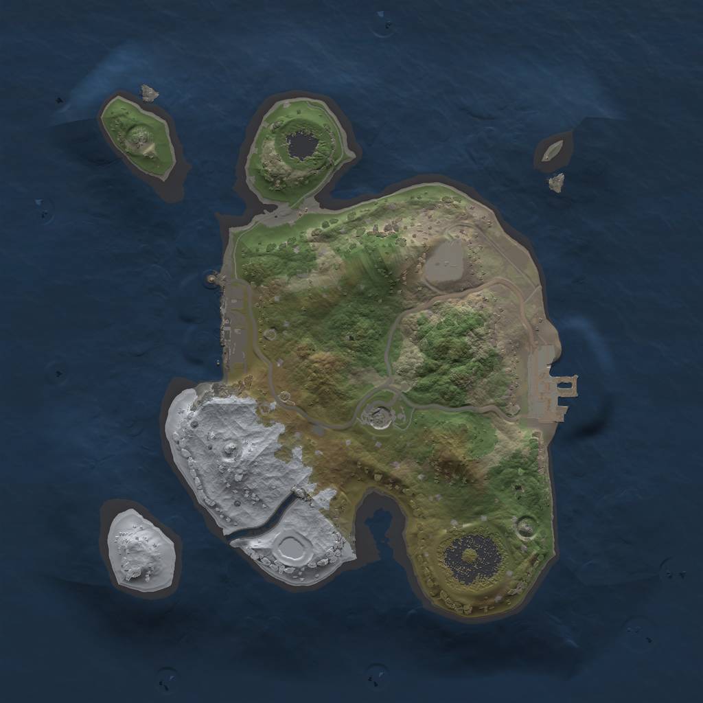 Rust Map: Procedural Map, Size: 2000, Seed: 1998, 8 Monuments
