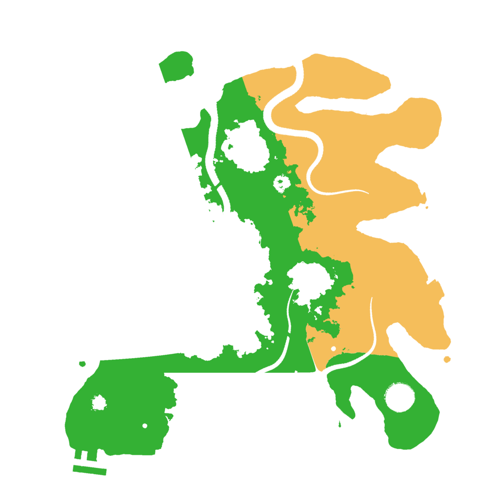 Biome Rust Map: Procedural Map, Size: 3000, Seed: 490416
