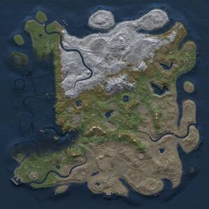 Thumbnail Rust Map: Procedural Map, Size: 5000, Seed: 37789923, 17 Monuments