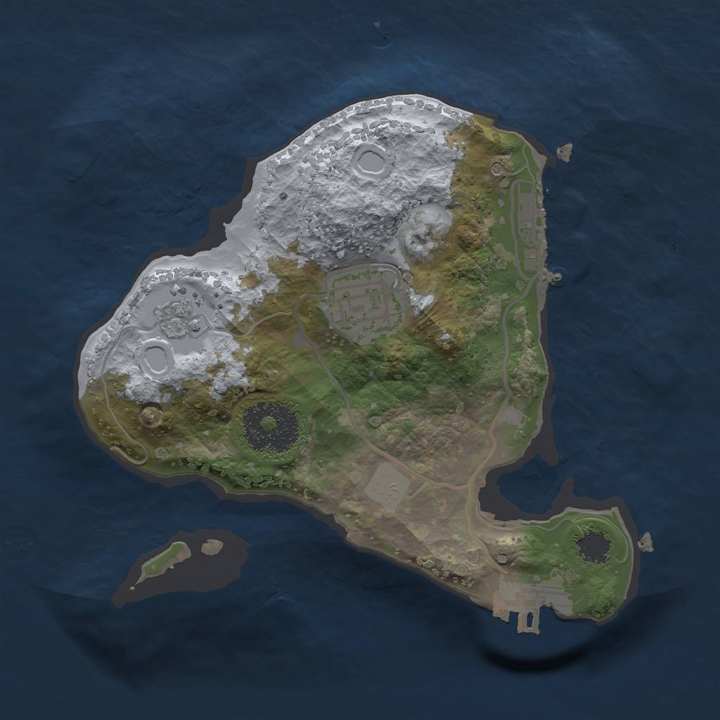 Rust Map: Procedural Map, Size: 2000, Seed: 38467, 9 Monuments
