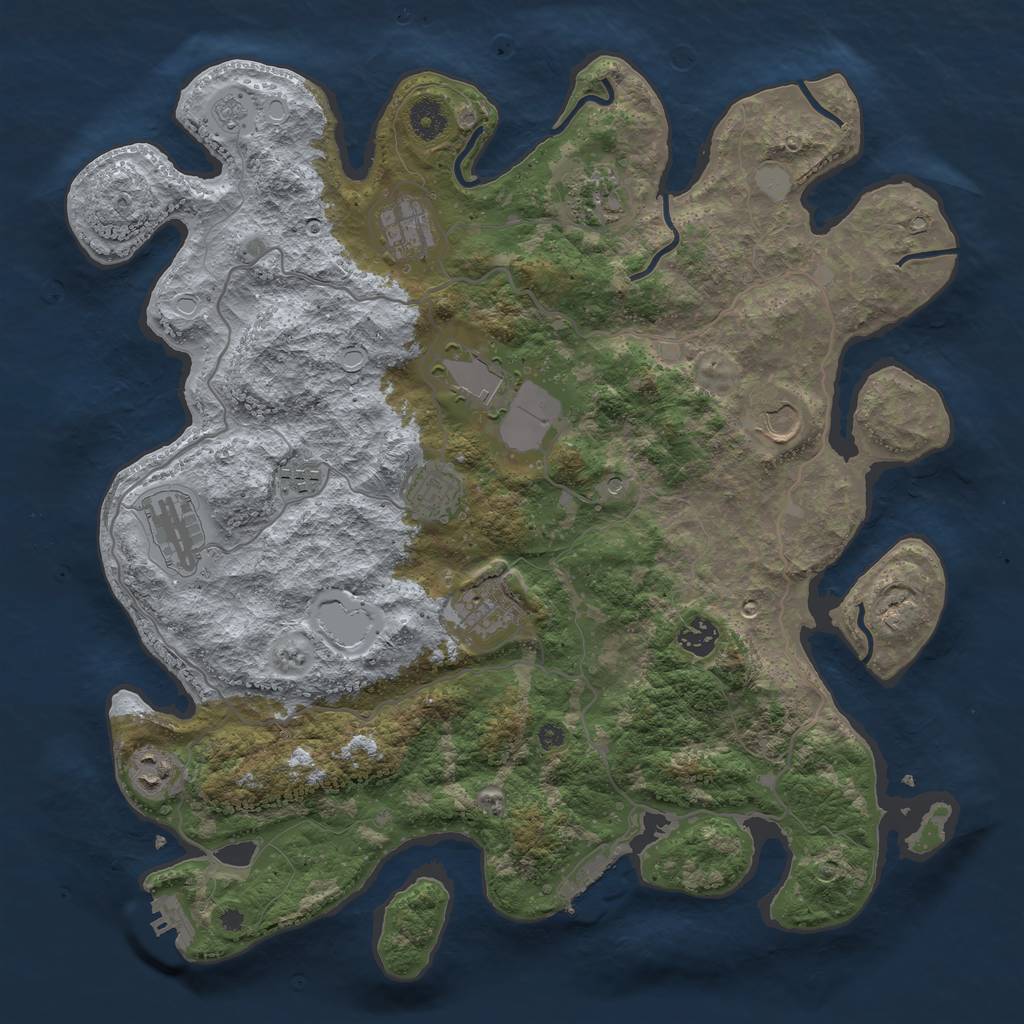Rust Map: Procedural Map, Size: 4000, Seed: 179, 19 Monuments