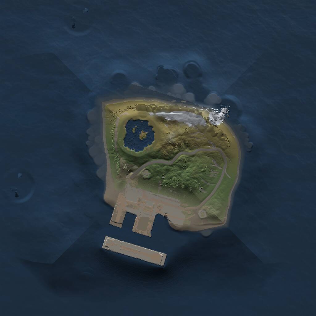 Rust Map: Procedural Map, Size: 1000, Seed: 2121, 2 Monuments