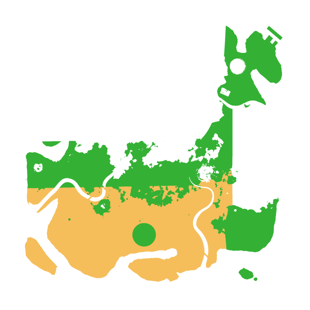 Biome Rust Map: Procedural Map, Size: 3500, Seed: 76633355