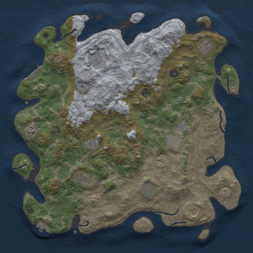 Rust Map: Procedural Map, Size: 4250, Seed: 1766147053, 18 Monuments