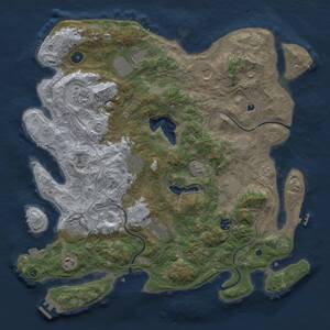 Thumbnail Rust Map: Procedural Map, Size: 4300, Seed: 767576, 16 Monuments