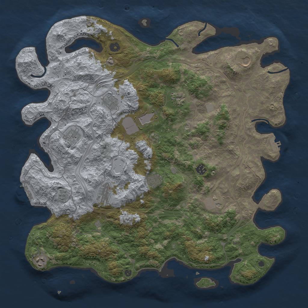 Rust Map: Procedural Map, Size: 4550, Seed: 106, 20 Monuments