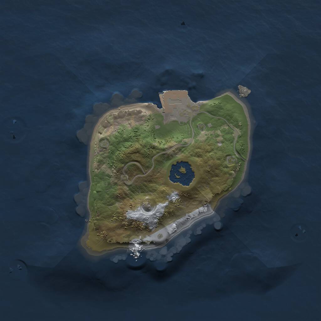 Rust Map: Procedural Map, Size: 1300, Seed: 350123, 1 Monuments