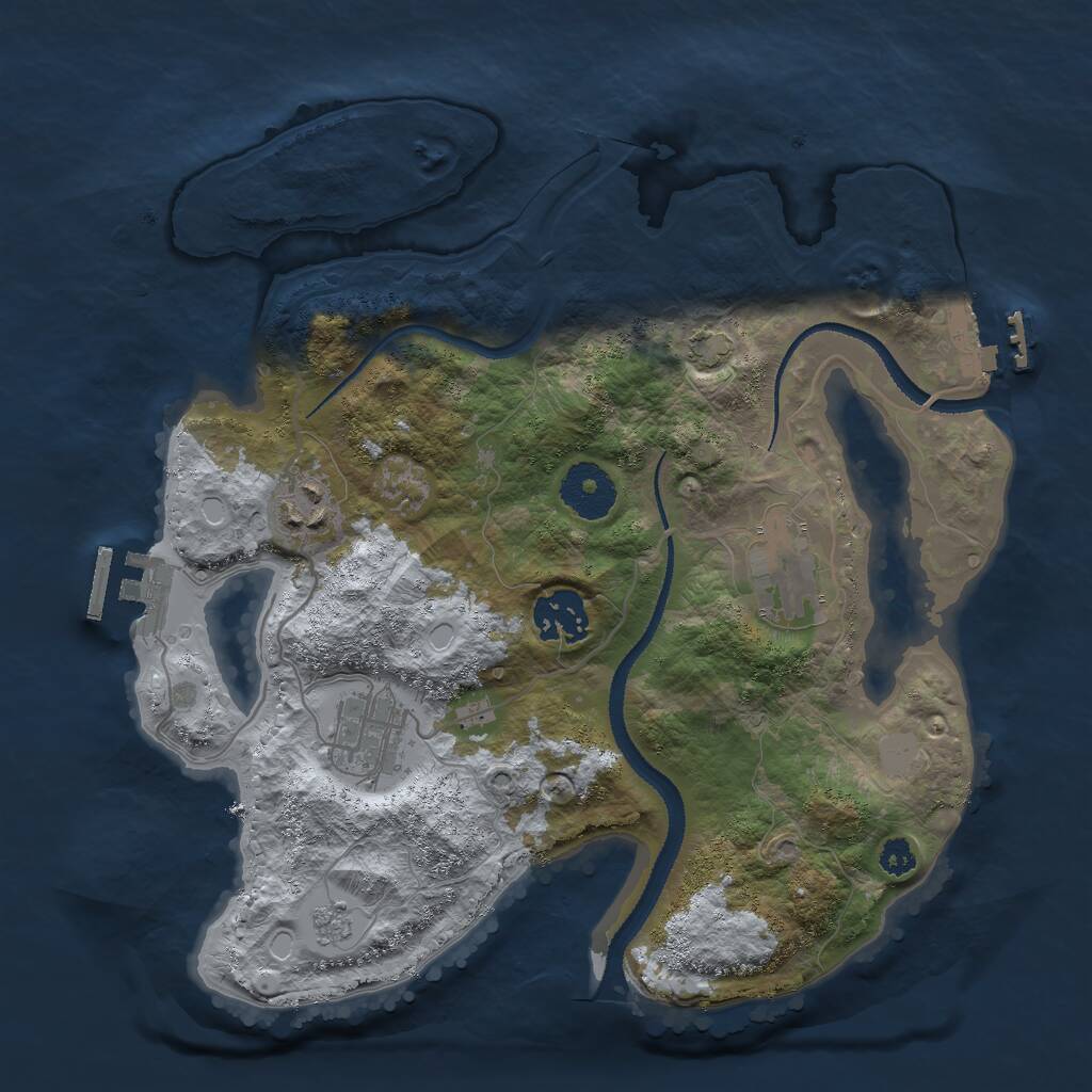 Rust Map: Procedural Map, Size: 3002, Seed: 50639313, 9 Monuments