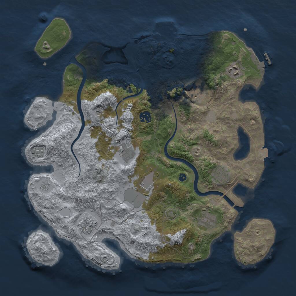 Rust Map: Procedural Map, Size: 3700, Seed: 11731233, 15 Monuments