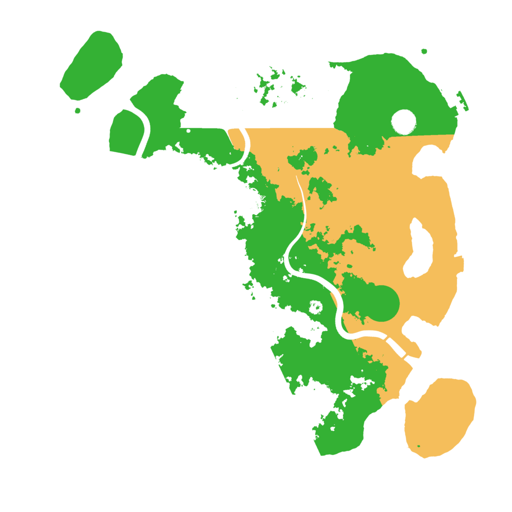 Biome Rust Map: Procedural Map, Size: 3700, Seed: 11731233