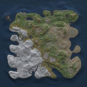 Thumbnail Rust Map: Procedural Map, Size: 3500, Seed: 1085836814, 19 Monuments