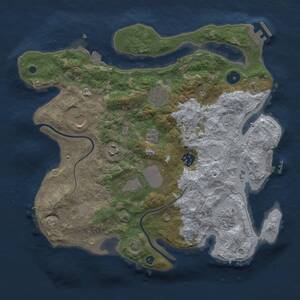 Thumbnail Rust Map: Procedural Map, Size: 3500, Seed: 1614231900, 13 Monuments