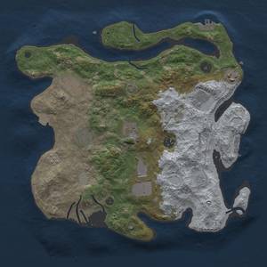 Thumbnail Rust Map: Procedural Map, Size: 3500, Seed: 1614231900, 16 Monuments