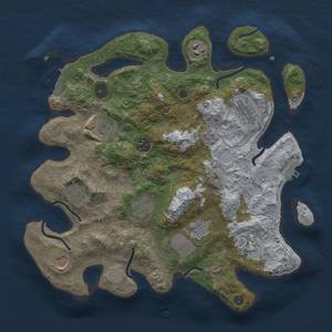 Thumbnail Rust Map: Procedural Map, Size: 3500, Seed: 1536712804, 19 Monuments