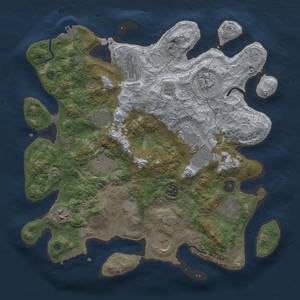 Thumbnail Rust Map: Procedural Map, Size: 3700, Seed: 2036124009, 19 Monuments