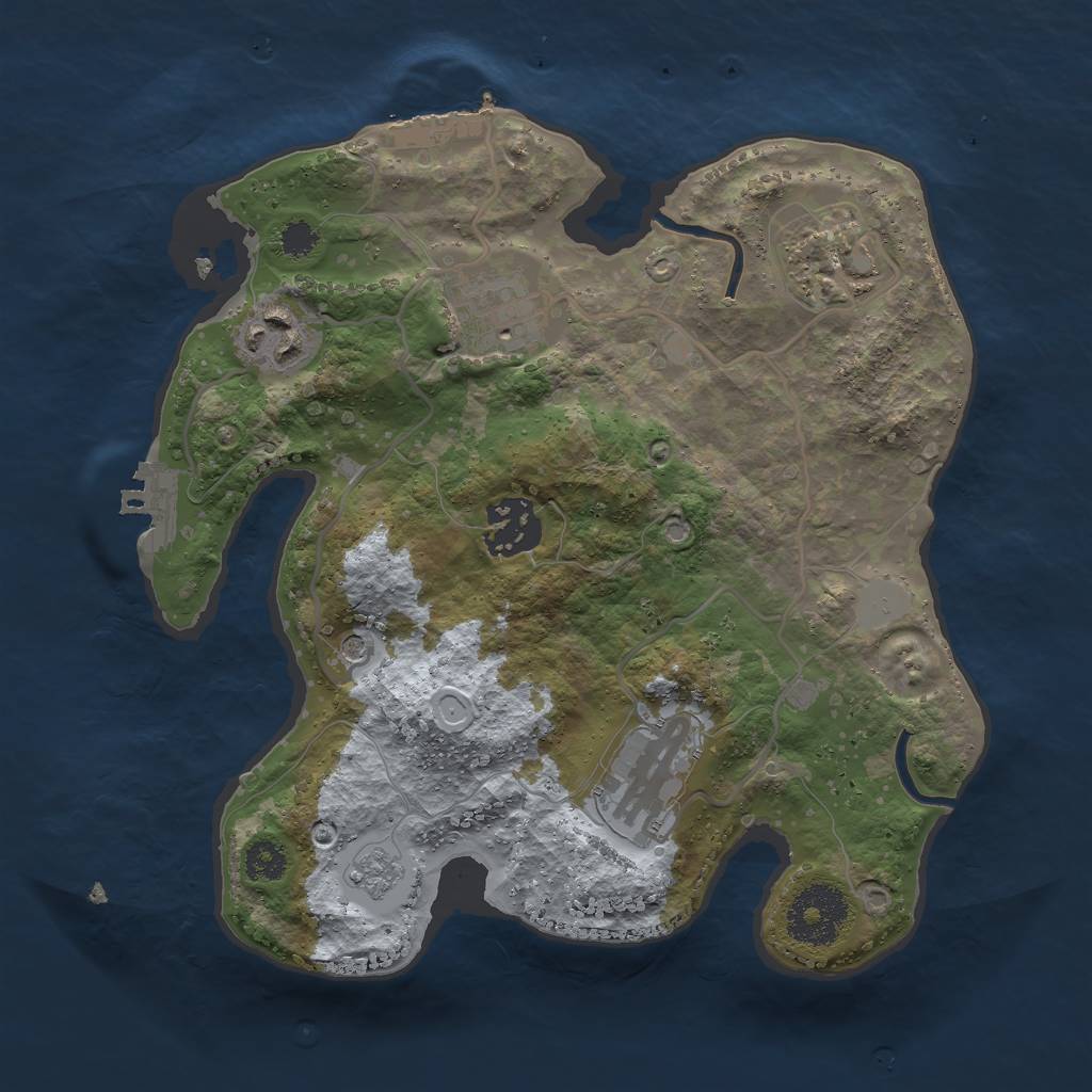 Rust Map: Procedural Map, Size: 2700, Seed: 566, 14 Monuments