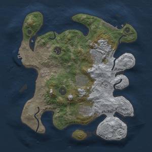 Thumbnail Rust Map: Procedural Map, Size: 3000, Seed: 1201, 14 Monuments