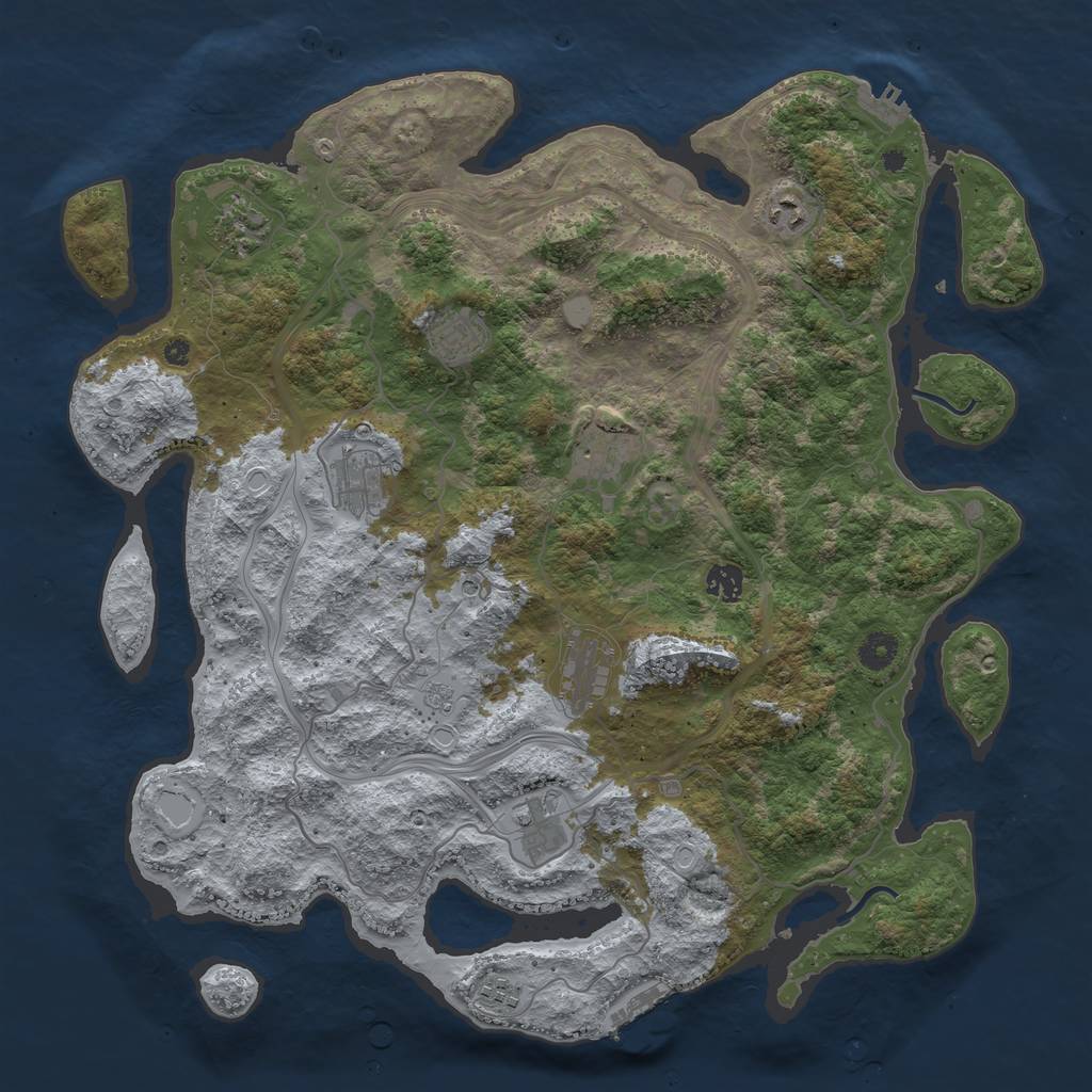 Rust Map: Procedural Map, Size: 4250, Seed: 97689819, 18 Monuments