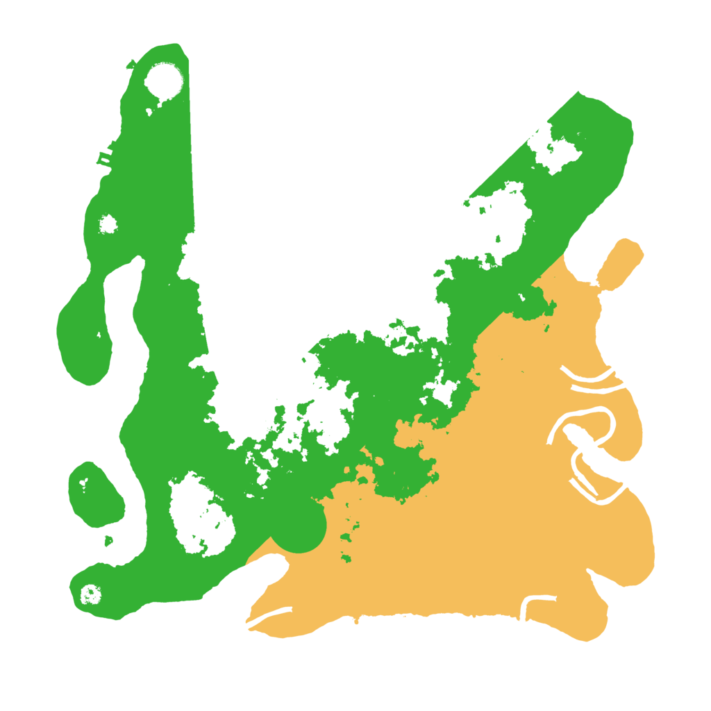 Biome Rust Map: Procedural Map, Size: 3500, Seed: 10196