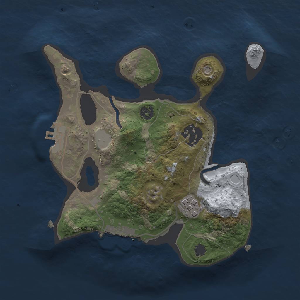 Rust Map: Procedural Map, Size: 2200, Seed: 149633711, 9 Monuments