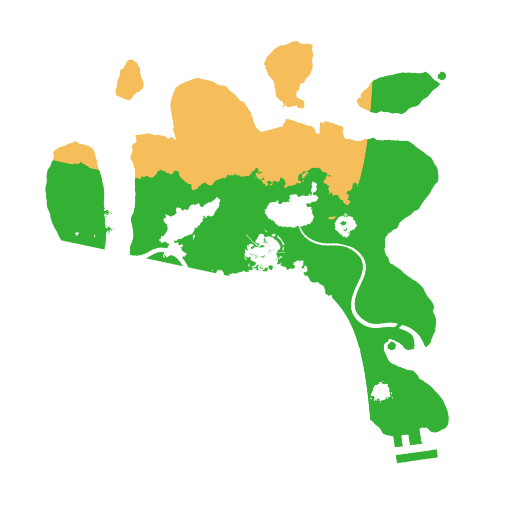 Biome Rust Map: Procedural Map, Size: 2500, Seed: 106518