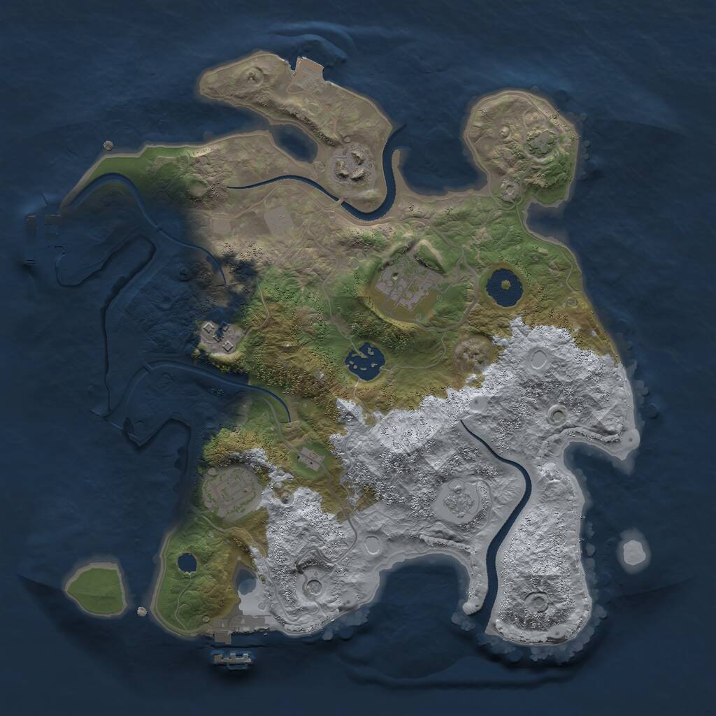 Rust Map: Procedural Map, Size: 3000, Seed: 1767666808, 11 Monuments