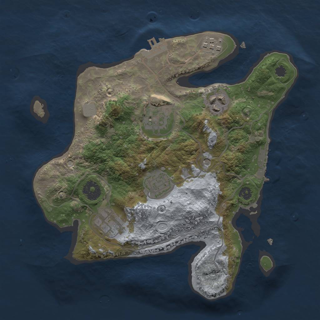 Rust Map: Procedural Map, Size: 2600, Seed: 92961, 13 Monuments