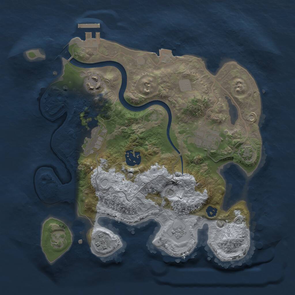 Rust Map: Procedural Map, Size: 2700, Seed: 93874561, 10 Monuments