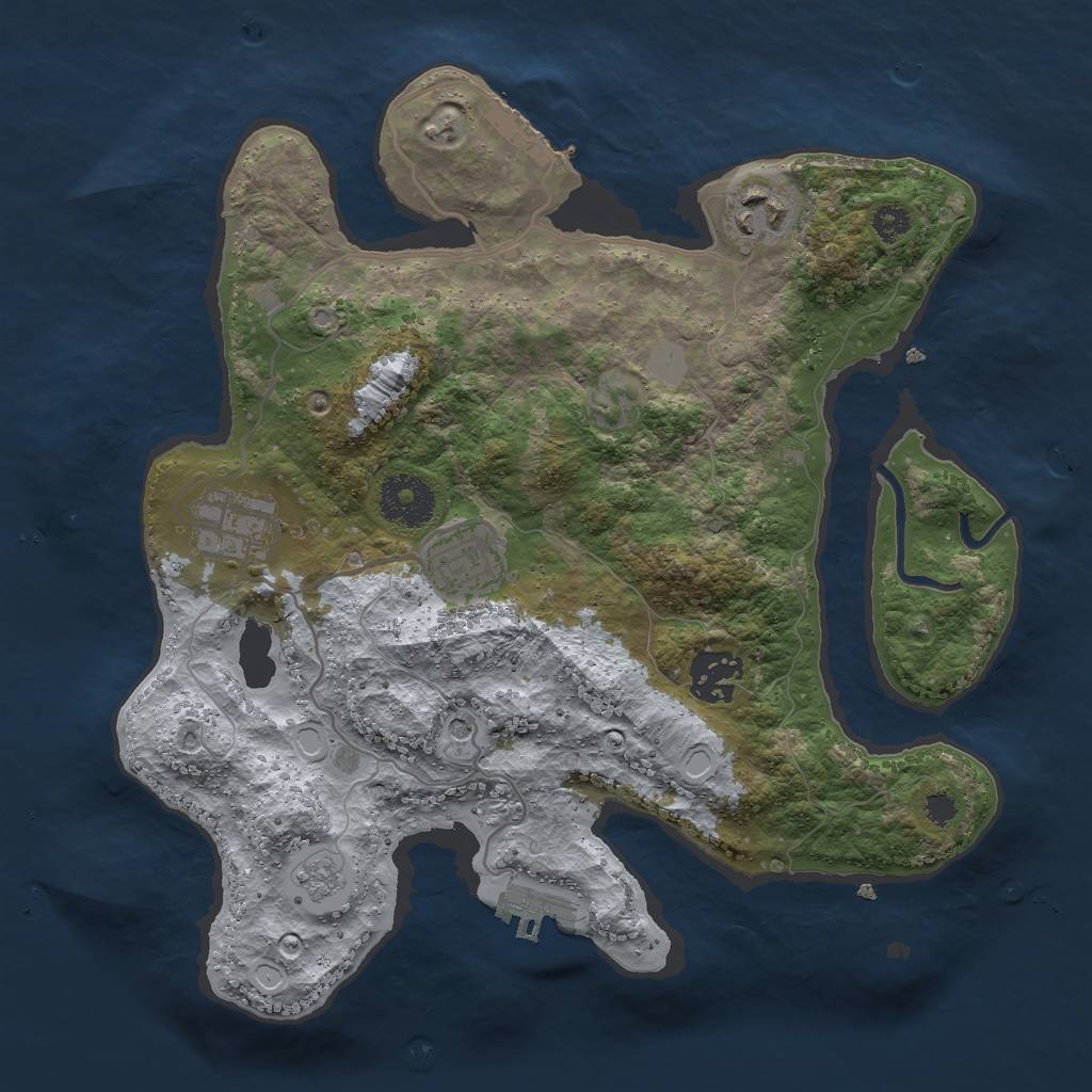 Rust Map: Procedural Map, Size: 3000, Seed: 86667167, 13 Monuments