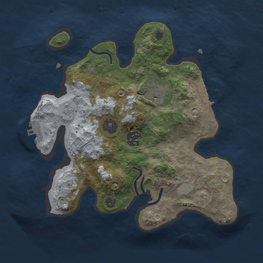 Rust Map: Procedural Map, Size: 2600, Seed: 3567798, 10 Monuments