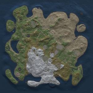 Thumbnail Rust Map: Procedural Map, Size: 4000, Seed: 843692210, 19 Monuments