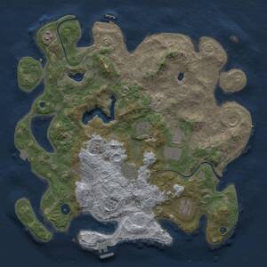 Thumbnail Rust Map: Procedural Map, Size: 4000, Seed: 843692210, 14 Monuments