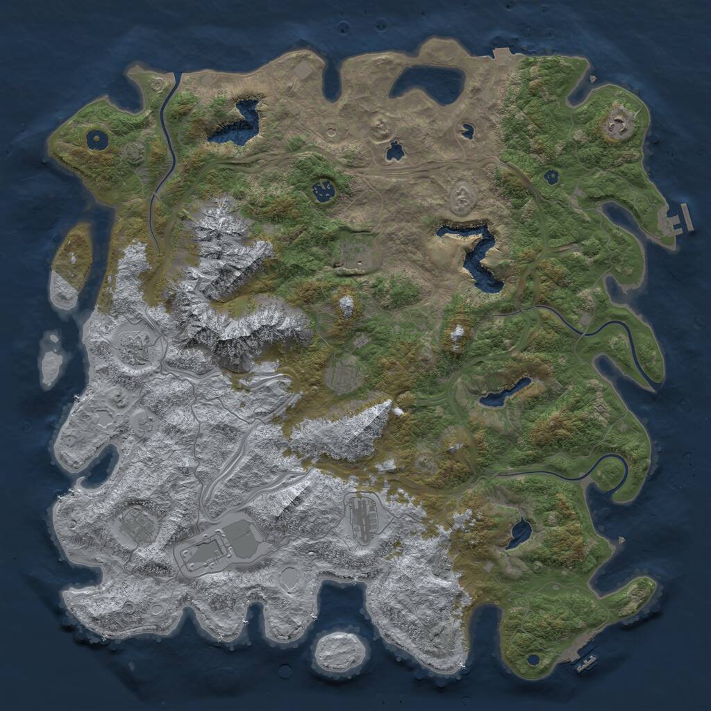 Rust Map: Procedural Map, Size: 5000, Seed: 329477433, 15 Monuments