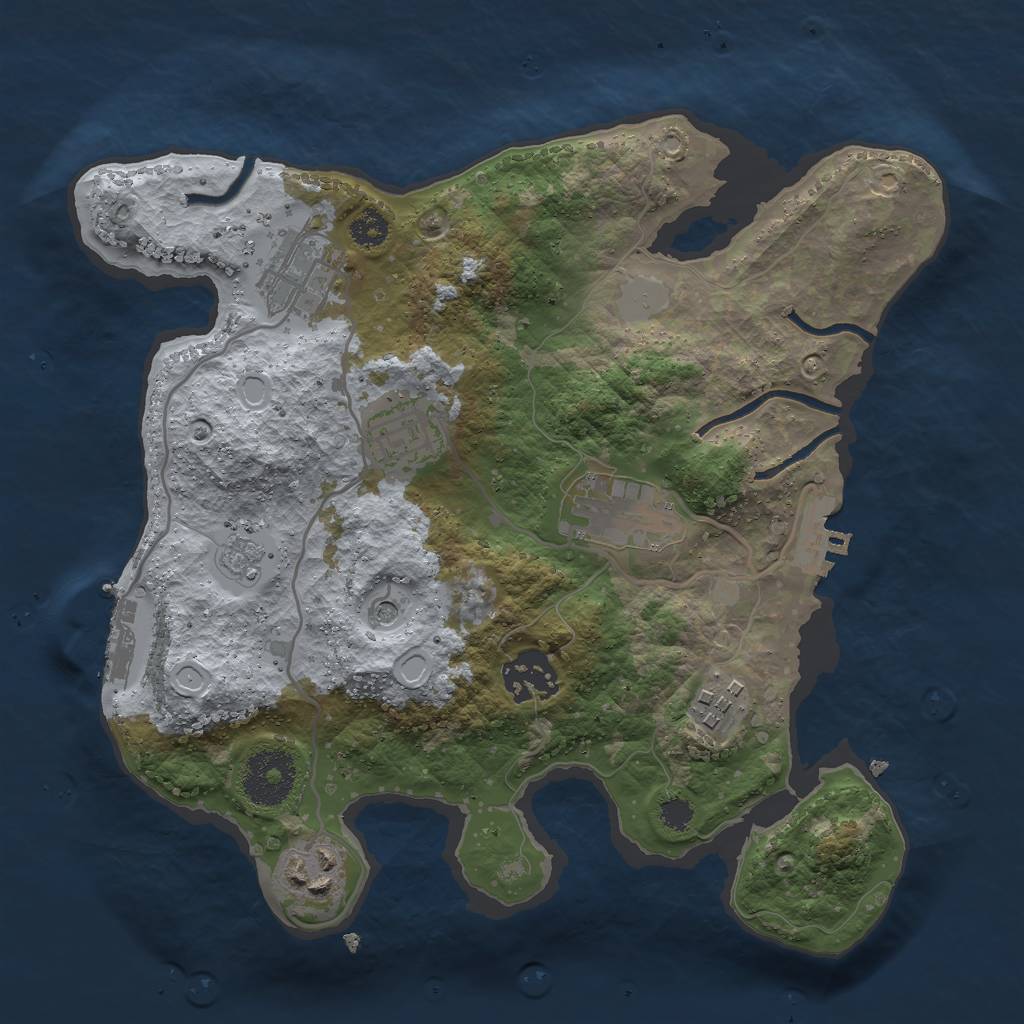 Rust Map: Procedural Map, Size: 2800, Seed: 3462461, 15 Monuments